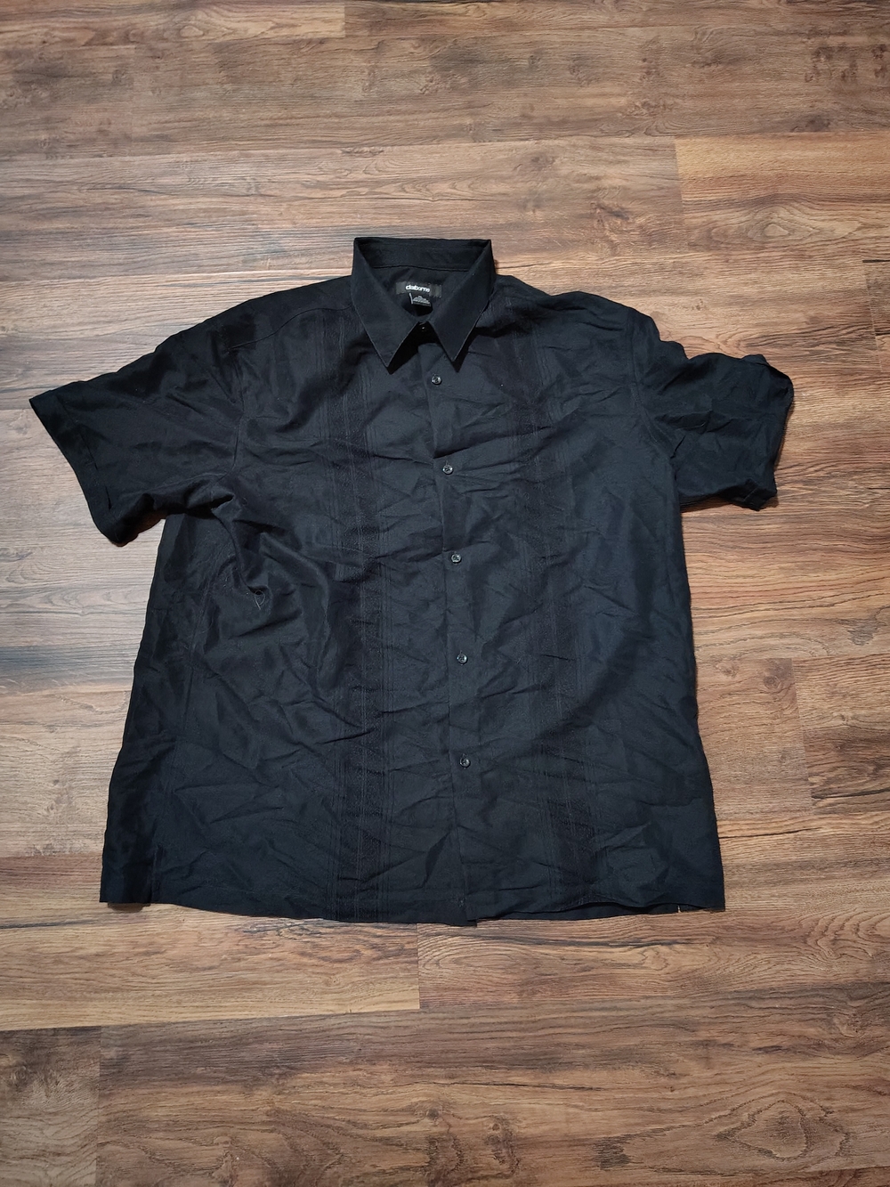 Liz Claiborne Black Short-Sleeve Button-Down Shirt